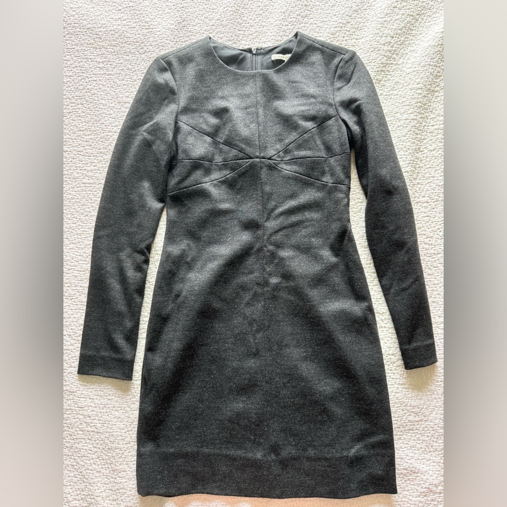 Diane Von Furstenberg Clean Lee Grey Wool Dress